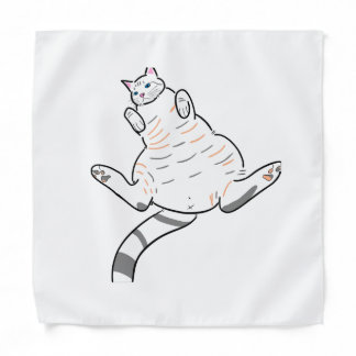 Bandana infantil/pequena gato branco