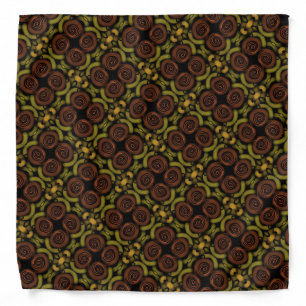 Bandana Jimette A brown and black yellow design.