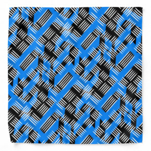 Bandana Jimette Design blue and white on black