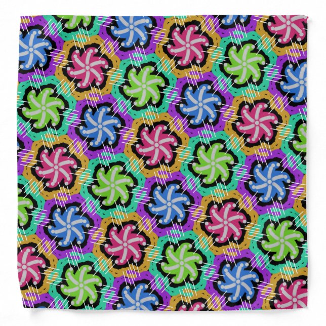 Bandana Jimette Multi-colored Design (Front)