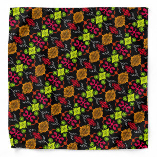 Bandana Jimette orange red yellow Design on black