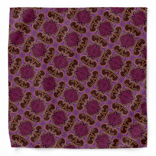 Bandana Jimette Pink and Burgundy Design on Black