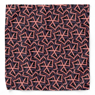 Bandana Jimette Pink Design gray on black.