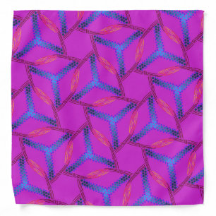Bandana Jimette Turquoise design on fuchsia.