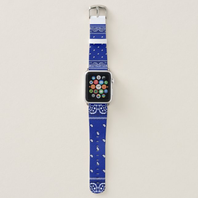 Bandana L.A. Blue Apple Watch Band (Front)
