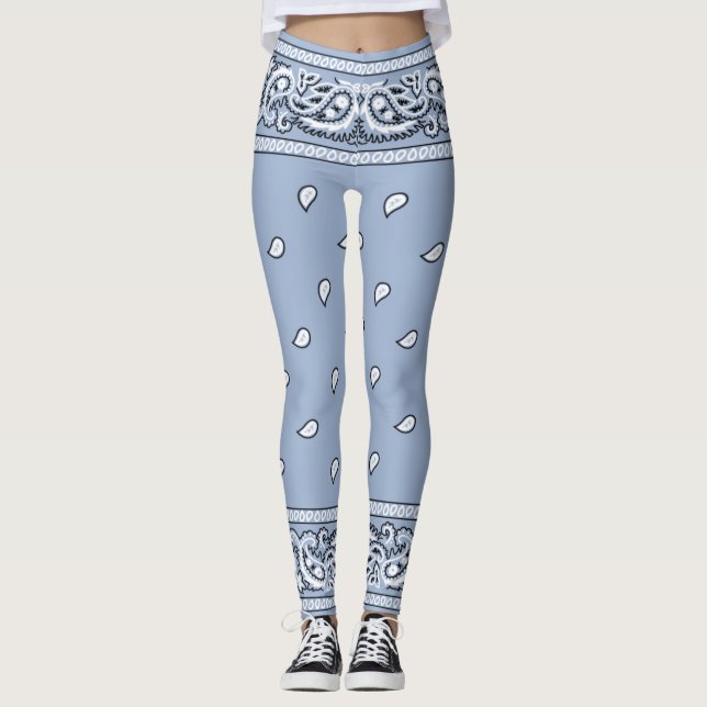 Bandana Light Blue Leggings (Front)