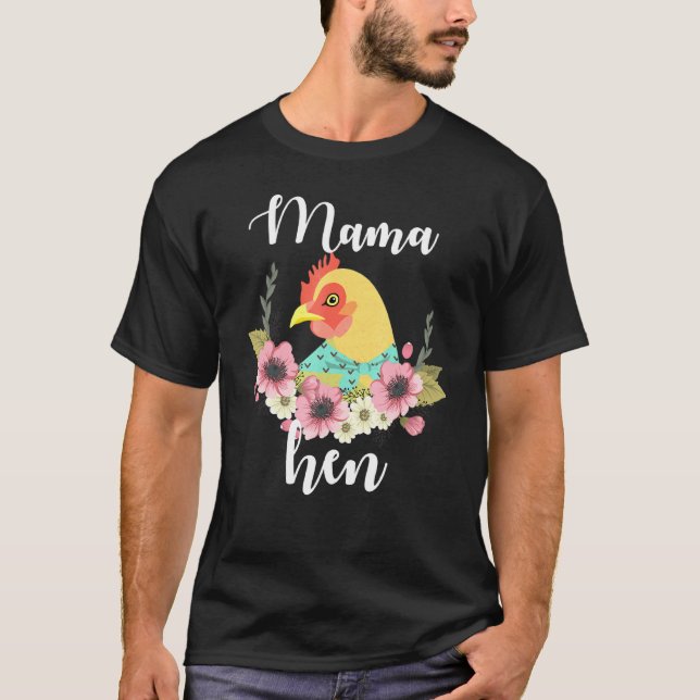 Bandana Mama Hen Chicken Mothers Day Mom Birthday  T-Shirt (Front)