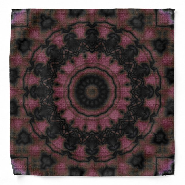 Bandana Mandala round pattern kaleidoscope retro h (Front)