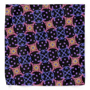 Bandana mauve Jimette pink orange Design on black