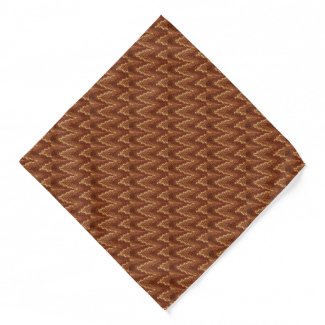 Bandana - Ombre Chevron Pattern in Browns