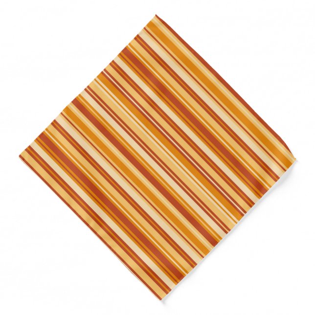 Bandana-Orange Stripes Bandana (Front)