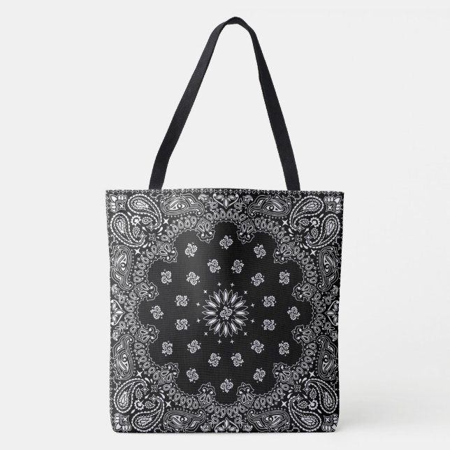 bandana paisley totebag black_A Tote Bag (Front)