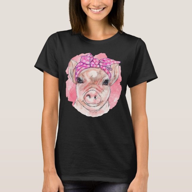 Bandana Pig Girl T-Shirt (Front)