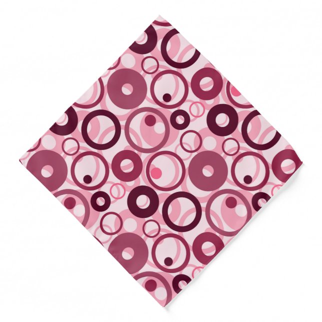 Bandana-Pink Circles Bandana (Front)