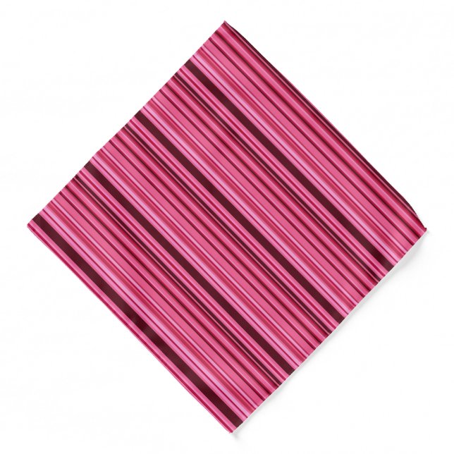 Bandana-Pink Stripes Bandana (Front)