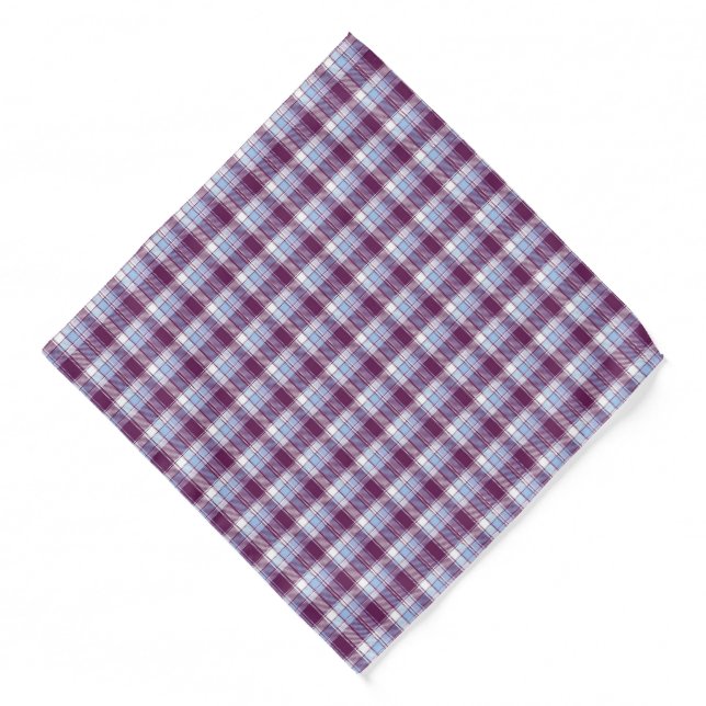 Bandana-Plum Plaid Bandana (Front)
