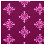 Bandana Print - pale pink and plum Fabric