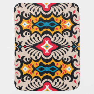 Bandana Print: Vintage Paisley Silk. Baby Blanket