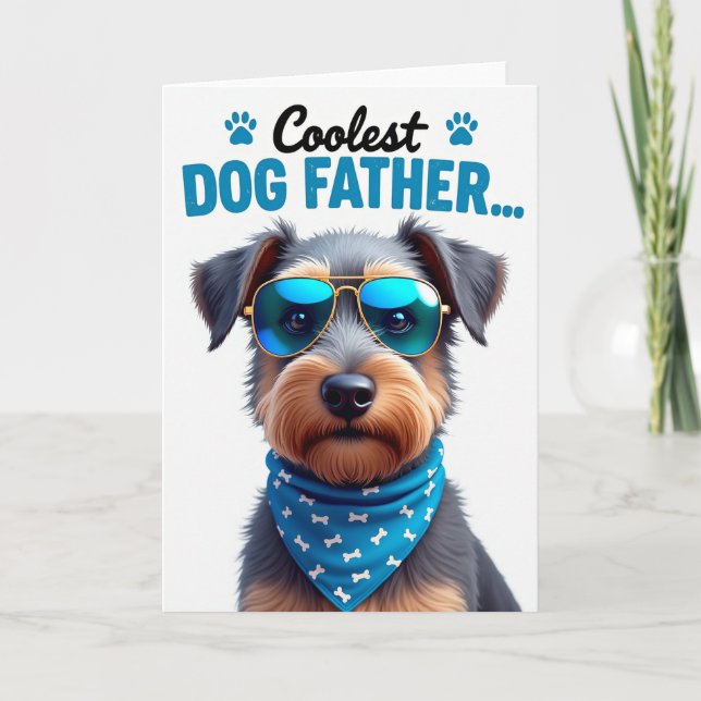 Bandana Pup Fathers Day Card (Front)