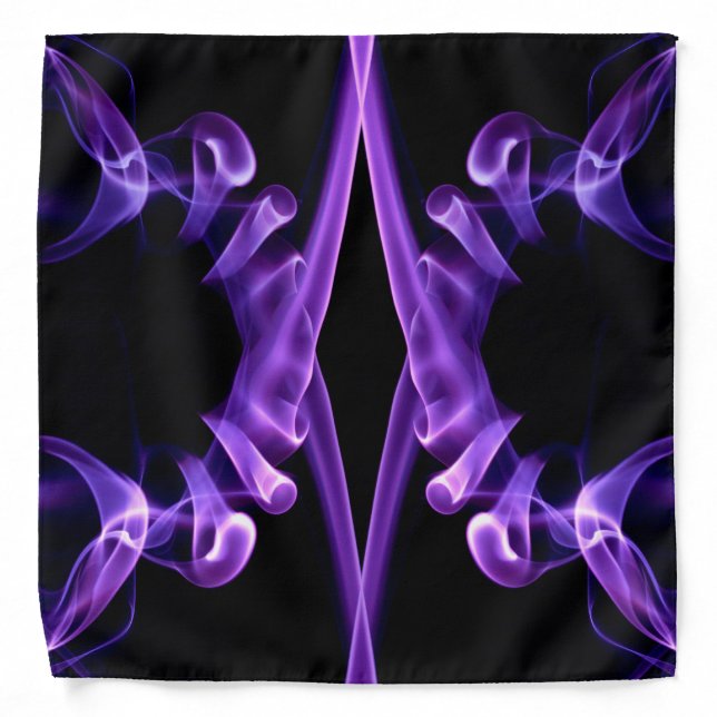 Bandana purple abstract smoke design pattern (Front)