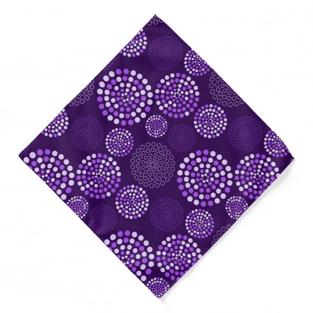 Bandana-Purple Dots Bandana (Front)