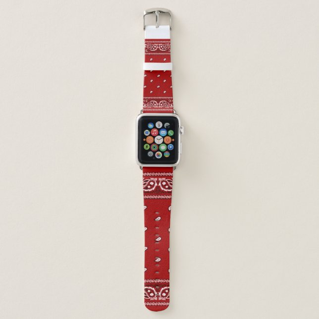 Bandana Red Apple Watch Band (Front)
