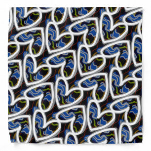 Bandana red Jimette blue white and black