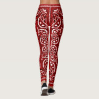 Bandana Red Paisley Leggings