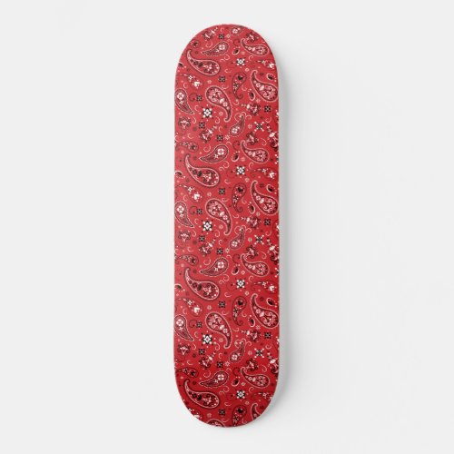 Bandana Red Paisley  Skateboard