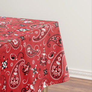 Bandana Red Paisley Tablecloth