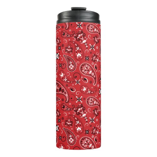 Bandana Red Paisley  Thermal Tumbler