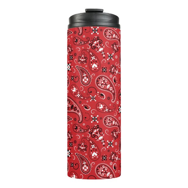 Bandana Red Paisley  Thermal Tumbler (Front)