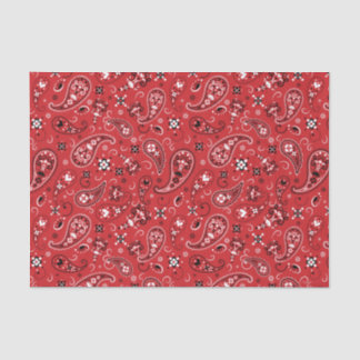 Bandana Red Paisley  Tissue Paper
