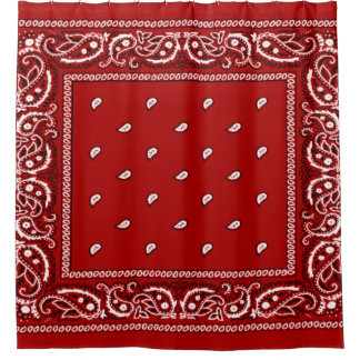 Bandana Red Shower Curtain