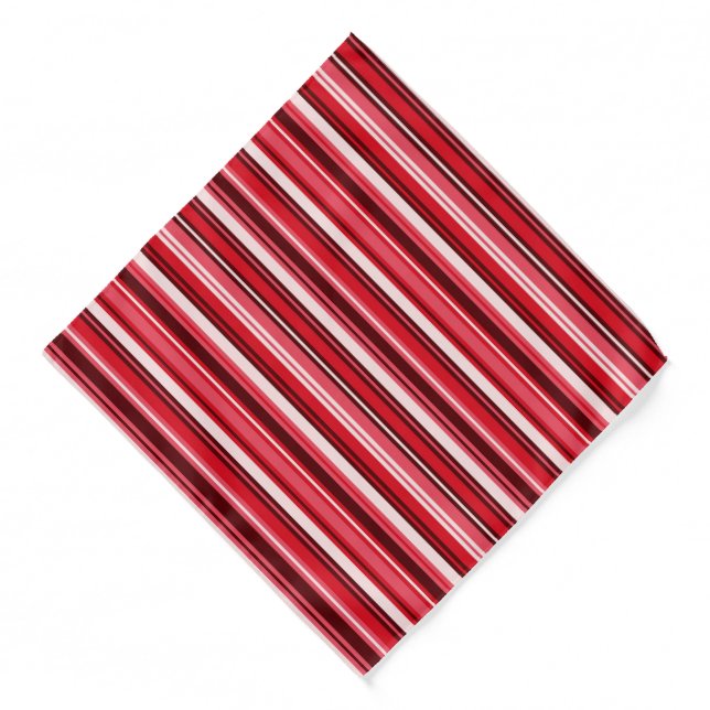 Bandana-Red Stripes Bandana (Front)