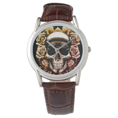 Bandana Skull  Roses Watch