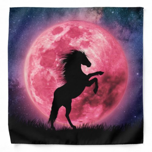 Bandana The horse and the pink moon