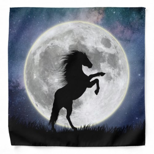 Bandana The horse and the white moon