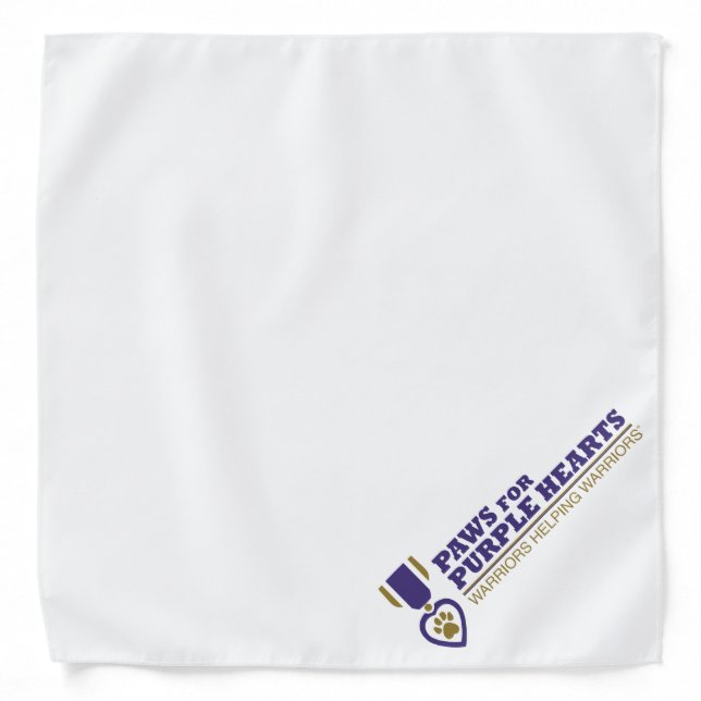 Bandana - white w color logo (Front)