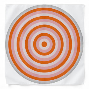 Bandana with Circular design in red and pink