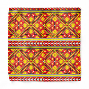 Bandana with Folk Ornaments