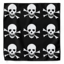 bandana with skull and crossbones