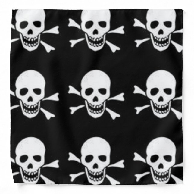 bandana with skull and crossbones (Front)
