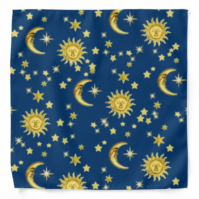 Bandana with Sun, Moon & Stars (Front)