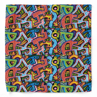 Bandana with Sup9 tiled design