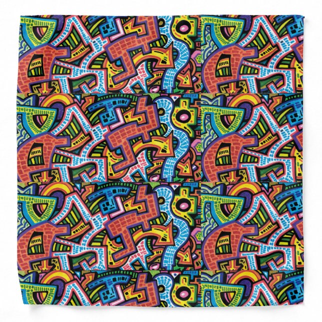 Bandana with Sup9 tiled design (Front)