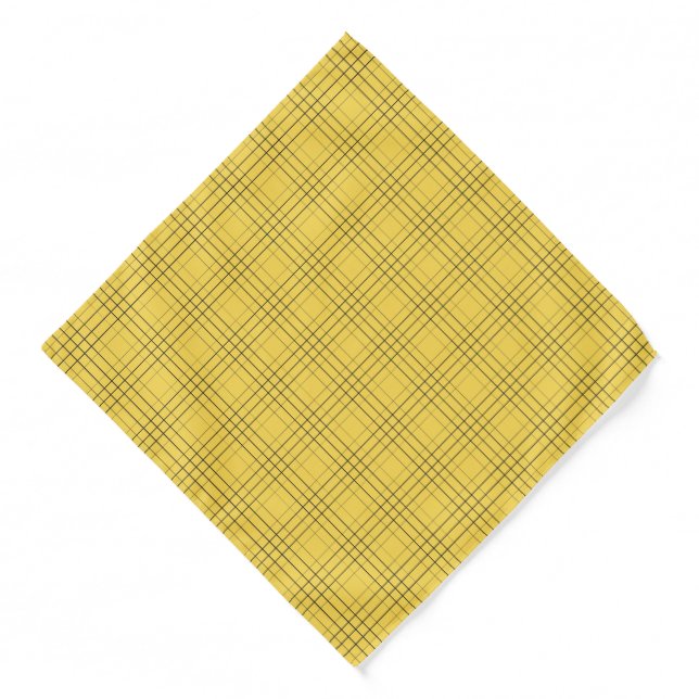 Bandana-Yellow Plaid Bandana (Front)