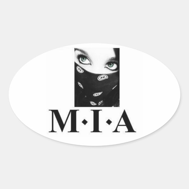 bandanna girl oval sticker (Front)