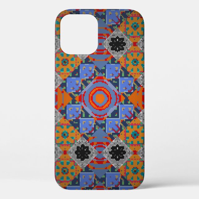 Bandanna shawl, tablecloth fabric design, silk nec Case-Mate iPhone case (Back)