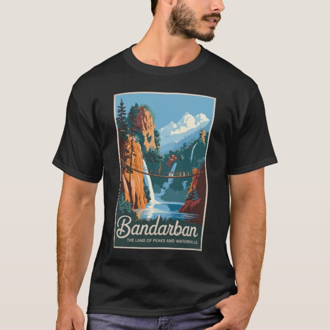 Bandarban Bangladesh Travel Art Vintage T-Shirt (Front)